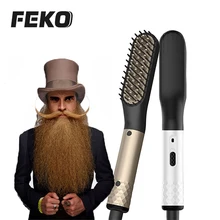 Peigne multifonctionnel Anti-brûlure pour hommes, peigne de coiffure, lisseur de barbe, lisseur de cheveux, outils de coiffure, peigne à chauffage rapide