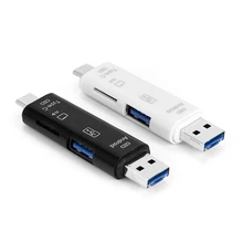 2021 novo usb3.1 leitor de cartão de alta velocidade sd tf micro sd tipo leitor de cartão c usb c micro usb memória otg leitor de cartão para dropshipping
