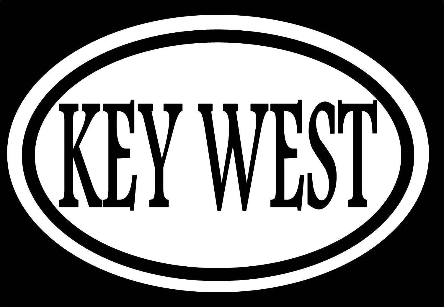 KEY WEST STICKER DECAL OVAL TROPICAL VACATION BEACH SAND HONEYMOON Flip Flops snowboard Sticker | Игрушки и хобби