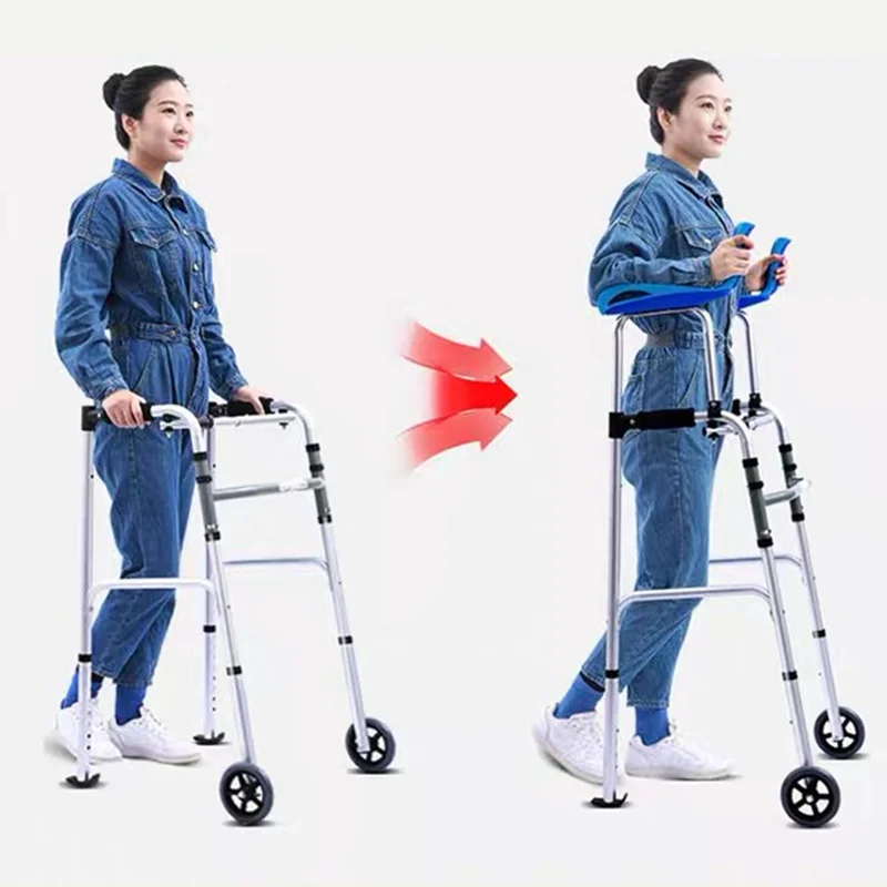 JayCreer Stand Upright Walkers With Seat For Seniors Elderly core