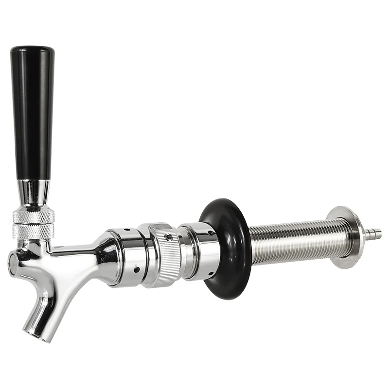 Beer Faucet Flow Control Adapter,1-1/8-8 Thread Adjustable Tap  Shank Liquid Control Valve for Craft Beer Dispensing Homebrew Kt — view 4