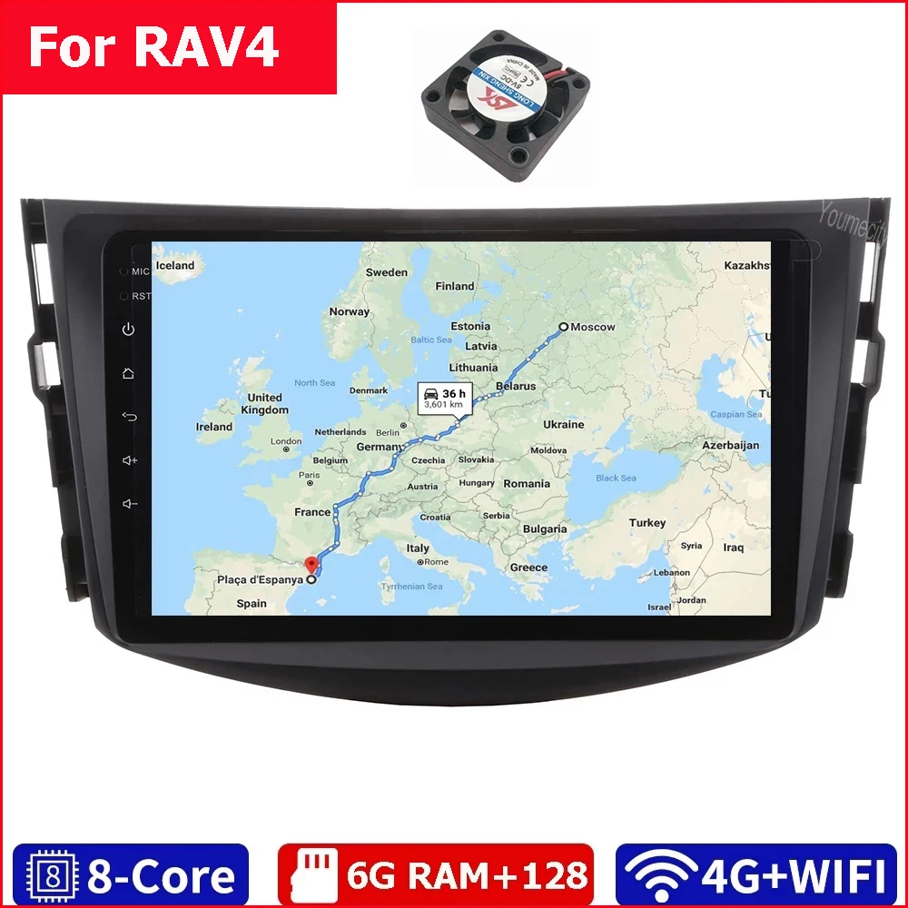 Автомобильные мультимедийные плееры Youmecity Android 10 0 для Toyota RAV4 Rav 4 2007 2008 2009 2010 2011 2012 с