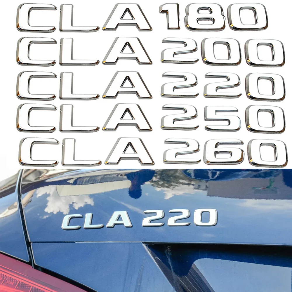 CLA180 CLA200 CLA220 CLA250 CLA260 задний багажник письмо эмблемы Стикеры 3D для Mercedes Benz AMG CLA