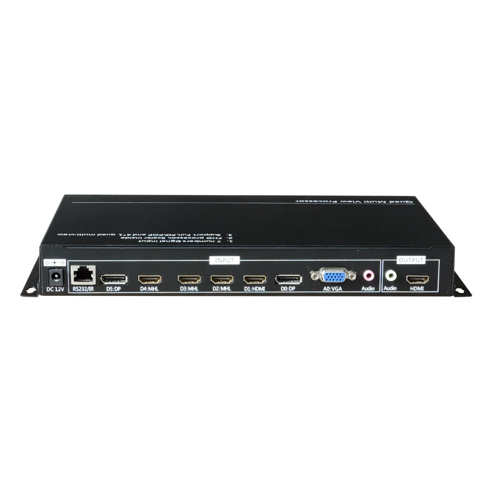 DP HDMI 4x1 Quad multi-просмотра, видео Quad сплиттер, Quad HDMI видео процессор, HDMI мультиплексоры, разрешение до 1920*1080@ 60 Гц