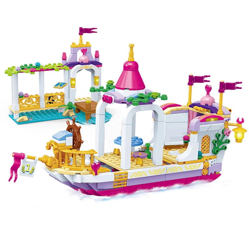 

City Friends Series 510PCS Allice Princess Dream Fantasy Boat Building Blocks for Children Legoingly
