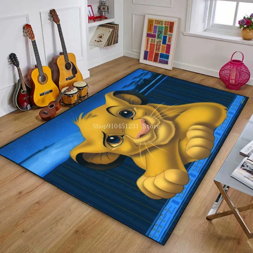 Disney The Lion King Simba Play Mat Children Non-slip Carpet Baby Crawling Carpet Kids Boys Girls Adult Room Mickey Rug Carpet