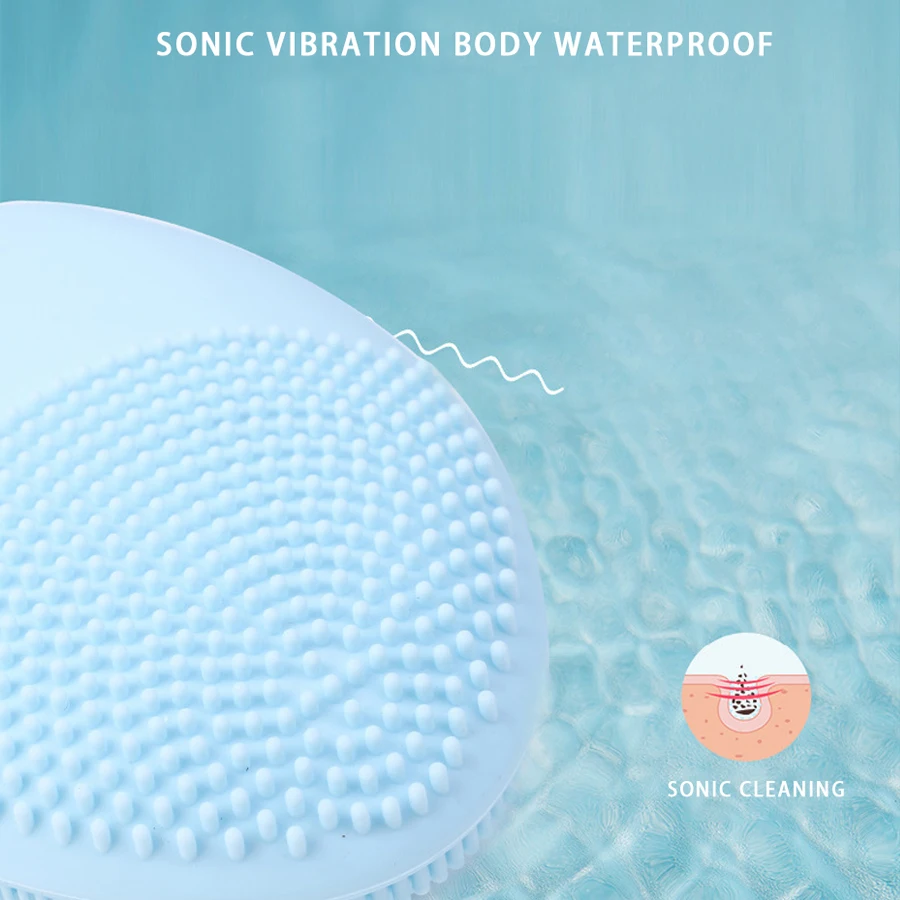 FFFIST Electric Silicone Facial Cleansing Instrument Macaron Mini Ultrasonic Vibration Waterproof Electric Cleaning Brush 4