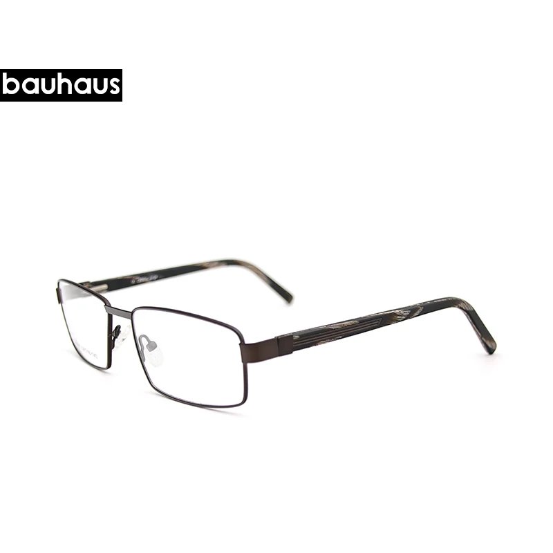 ZG141 Bauhaus бизнес металлическая оправа для очков унисекс квадратные очки - Цвет оправы: BRN