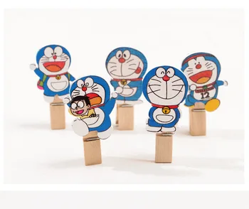 

100pcs,Mini Jingle cat Natural Wooden Photo Clips with 2 meters Hemp rope,photo clip for Wedding birthday party decoration