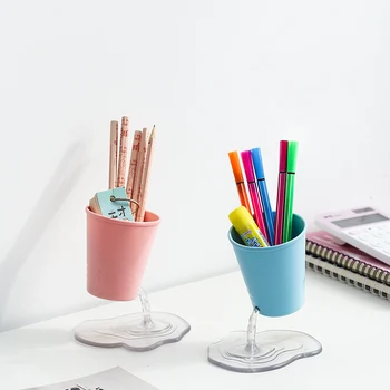 

Creative Floating Cup Pen Holder Multifunction Desk Makeup Tableware Storag Box Office Living Room Kitchen Organizer Home Decor