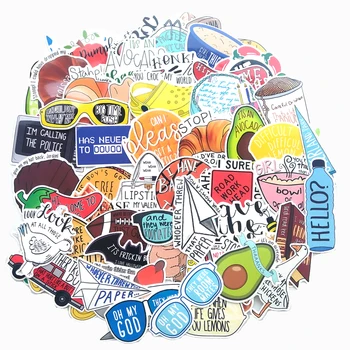 

67pcs Vine Avocado Cartoon PVC Stickers For Skateboard Suitcase Snowboard Guitar Motorcycle Laptop Car Stickers