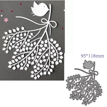 

metal cutting dies cut die mold Bird leaves decoration Scrapbook paper craft knife mould blade punch stencils dies