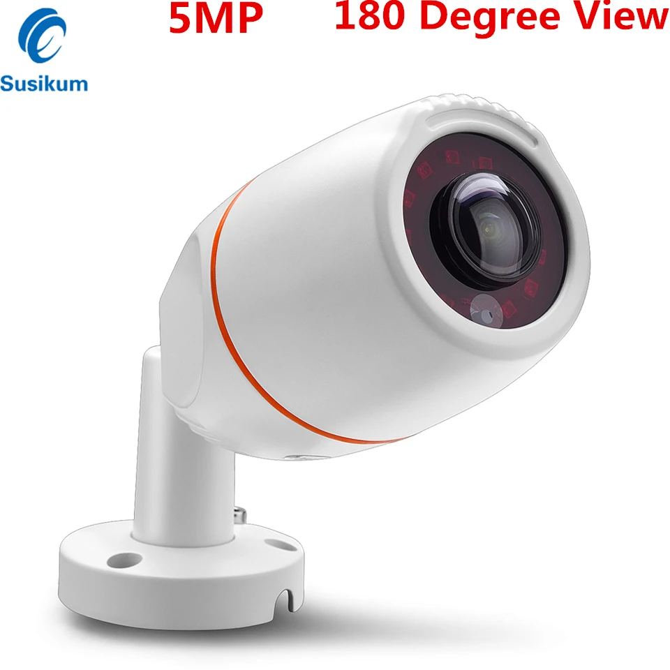 

Fisheye IP Camera ONVIF H.265 Metal Bullet 2592*1944 IP66 Face Detection Waterproof Outdoor 5MP IP POE Camera