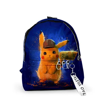 

New Cartoon Pikachu Backpacks Printing Backpack For Teenage Pokemon Girls&Boys Laptop School Bags Mochila