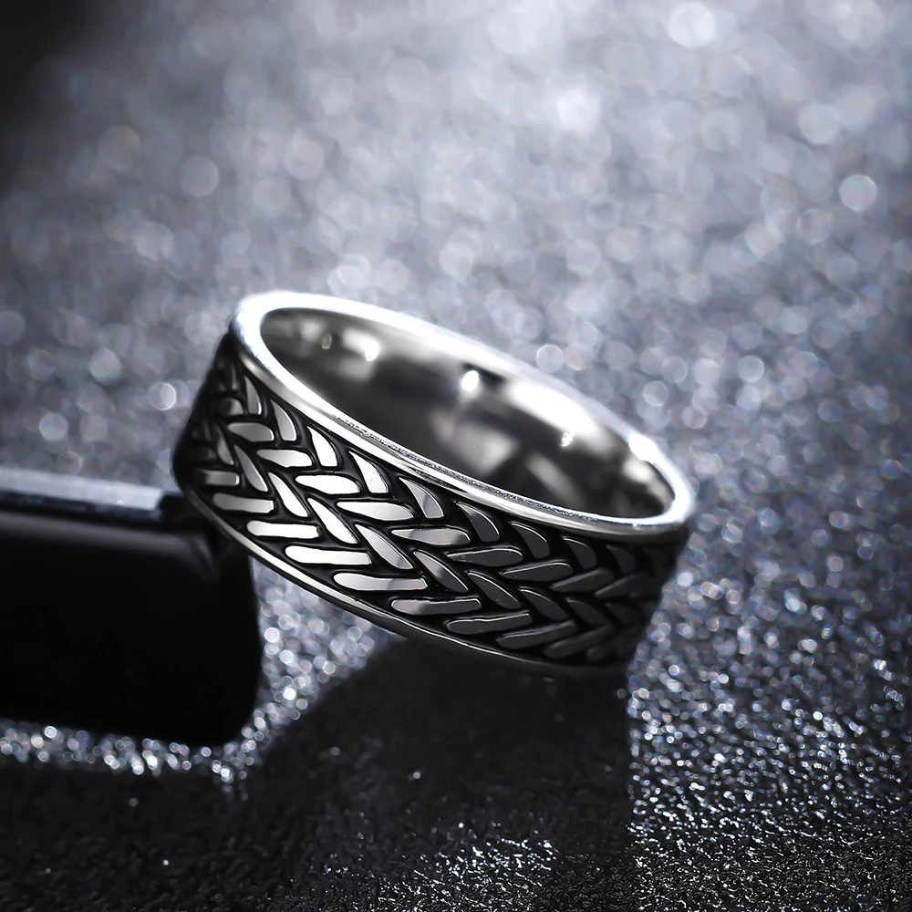 8 мм титановые кольца для мужчин и женщин подарок на день рождения треугольный узор дискретное кольцо - Цвет основного камня: JRV3015 8mm