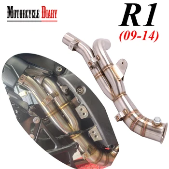 

Slip-on Motorcycle Exhaust Stainless Steel Front Middle Link Pipe For YZF R1 2009 2010 2011 2012 2013 2014 Years Escape Moto