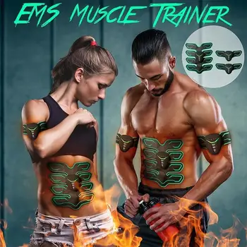 

Abdominal Muscles Muscle Trainer Home Pads 2*AAA 6 Modes Gym Fitness Exercise Slacker Physical Exercise Workout Training Sport