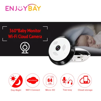 

Baby Security Monitor 960P 360 Degree Panoramic Fisheye Wifi Camera Wide Angle MINI CCTV Camera Home Baby Security Wifi Camera