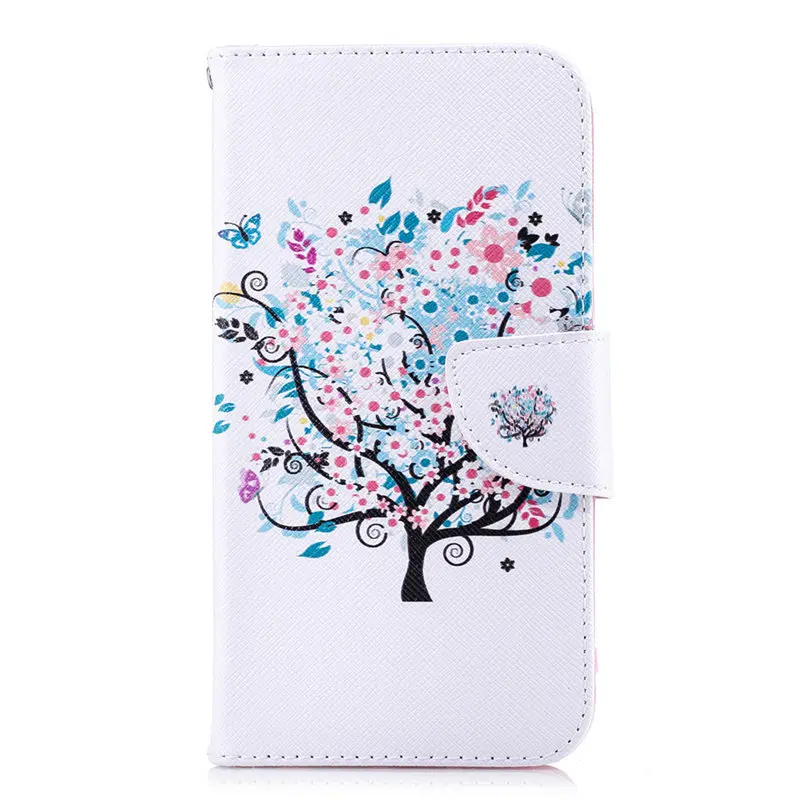 Small Tree Роскошный чехол для телефона Apple iphone X Xs Xr 11 Pro Max 6 6S 7 8 Plus 5 5S с милым рисунком сливы дерева Девушка Мужчины откидная крышка DP07Z - Цвет: Small Tree