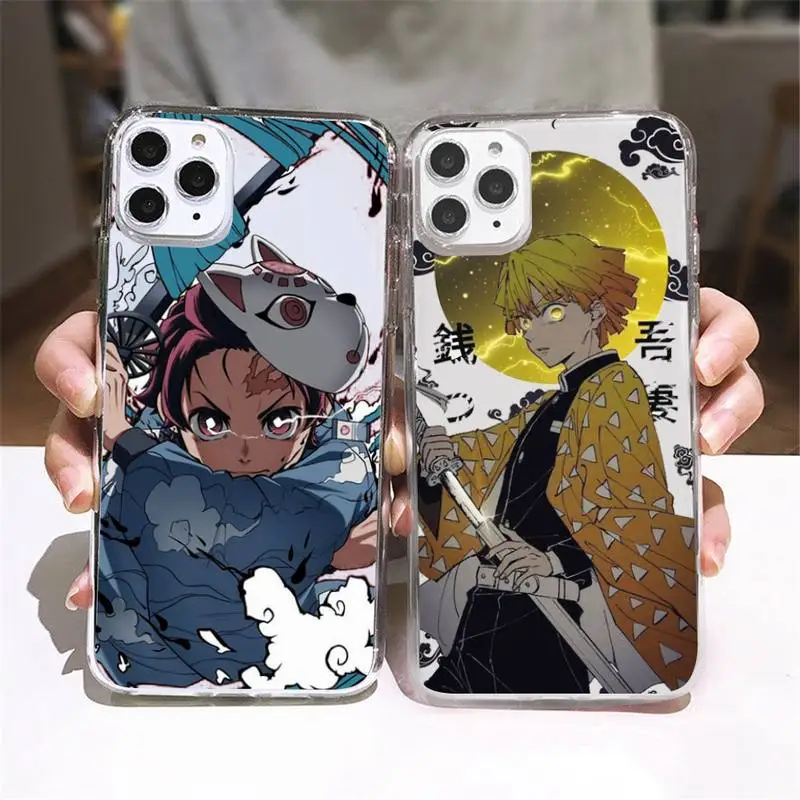 Kamado Nezuko Kimetsu Demon Slayer Phone Case Transparent soft For iphone 5 5s 5c se 6 6s 7 8 11 12 plus mini x xs xr pro max | Мобильные