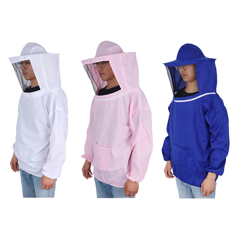 3 Colors Professional Beekeeping Protective Suit Bee Insect Feeding Supplies Keeping Beekeeper Equipment White/Dark Blue/Pink