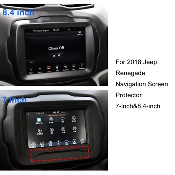 

For Jeep Renegade Car Navigation Tempered Film High definition Anti-Scratch Auto Touch Screen Protector 7-inch&8.4-inch