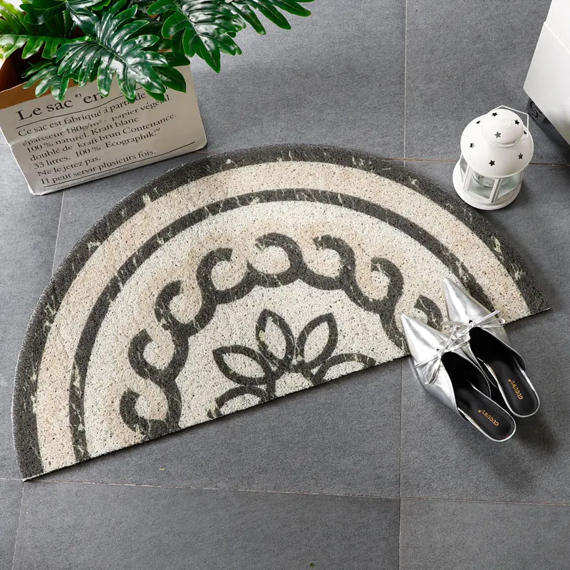 Европейский дверной коврик полукруглая дверная прокладка проволочное кольцо сеть знаменитостей коврик для ног Американский ПВХ противоскользящая прокладка