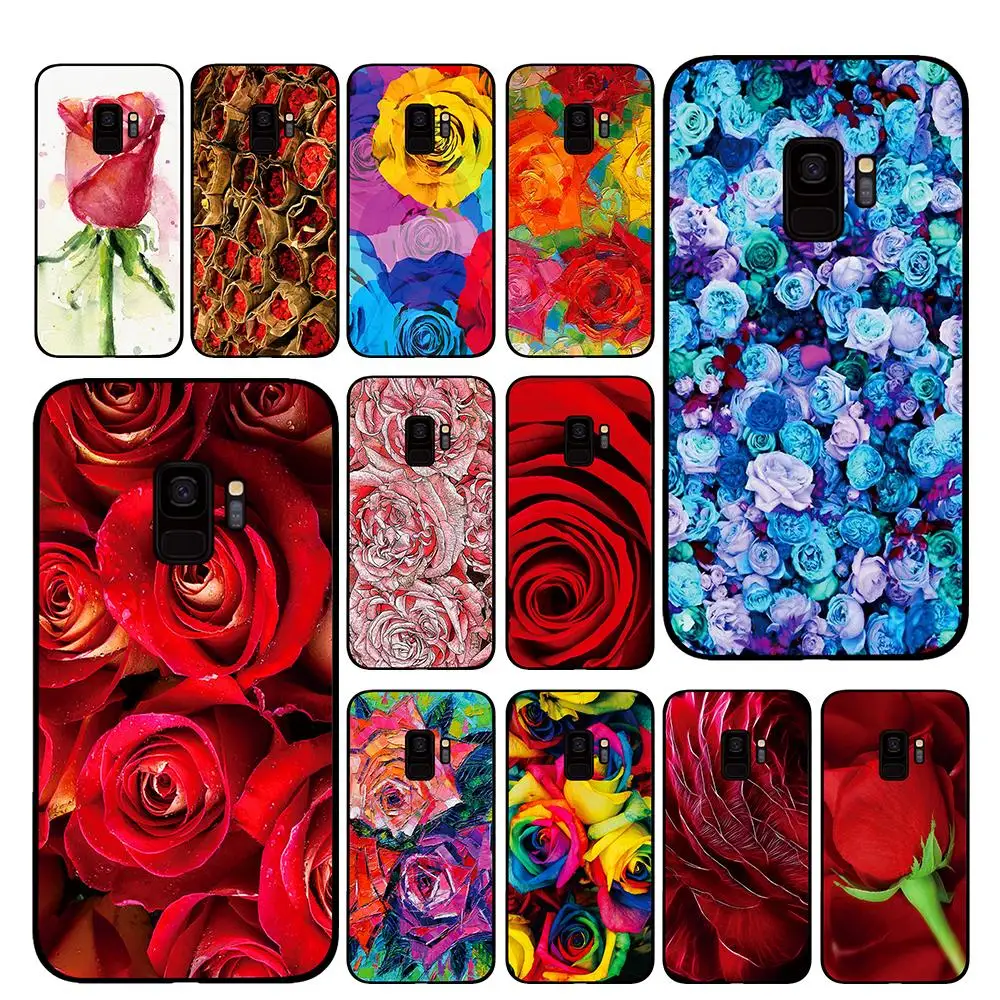 

Colorful Passionate Roses Phone Case for Samsung Galaxy S10 S10E S8 Plus S6 S7 Edge S9 S10e Plus Note 8 9 Cover