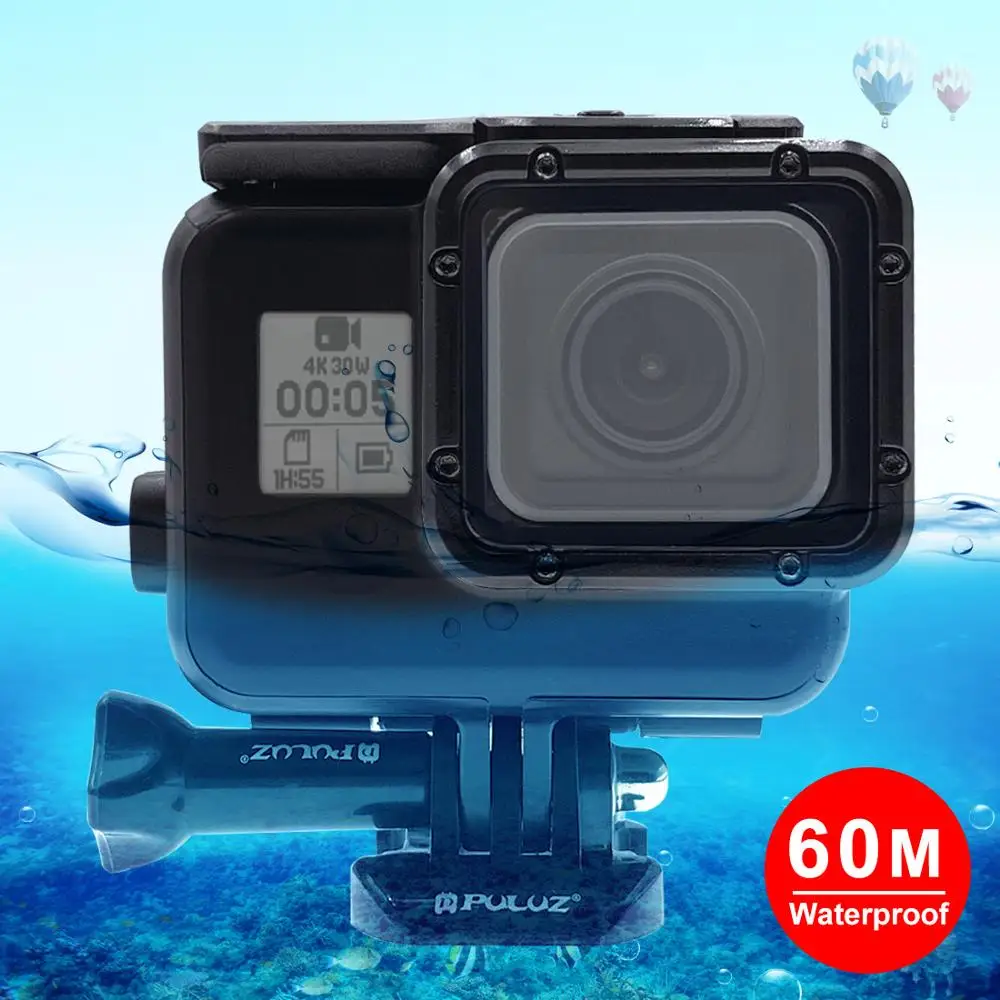 60m Diving Waterproof Housing Case Cover Protective Shell for Gopro Hero 7 Black
