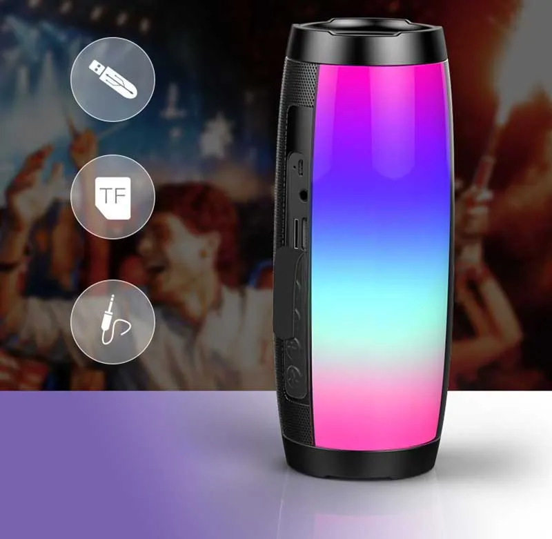 Светодиодный портативный динамик Pulse беспроводная bluetooth колонка стерео s 5 0