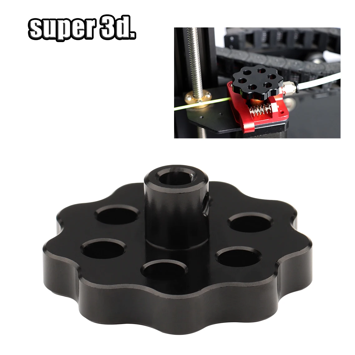 

3D Printer Parts Extruder knob hand Screw Nut E axis motor metal handwheel for Creality Ender 3 V2 CR-10 3D Printer with wrench