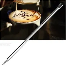 Нержавеющая сталь кофе резная палочка иглы DIY необычный Рисунок иглы капучино булавка крючком кофе Искусство ручка