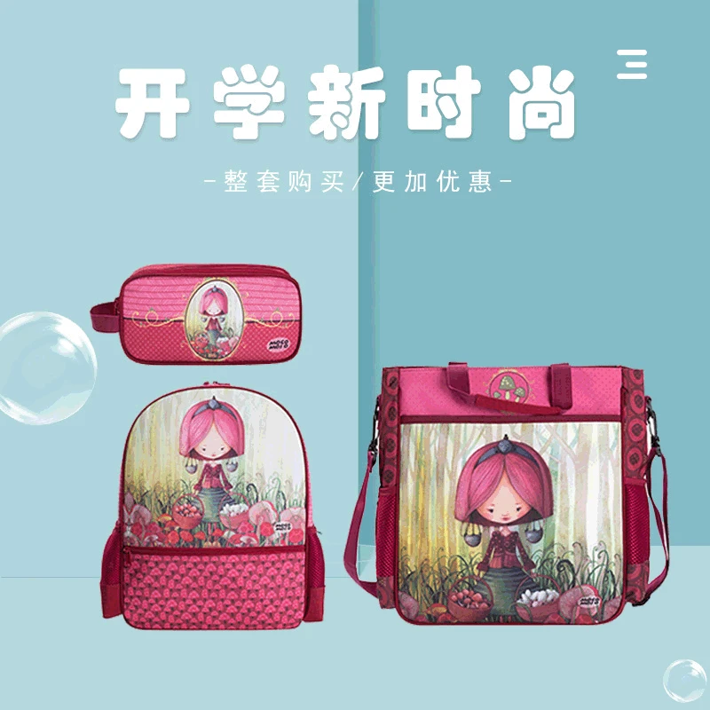 

Creative Combination Children Large Capacity Carry Bag Young STUDENT'S Light Burden Relieving Backpack Multi-functional Statione