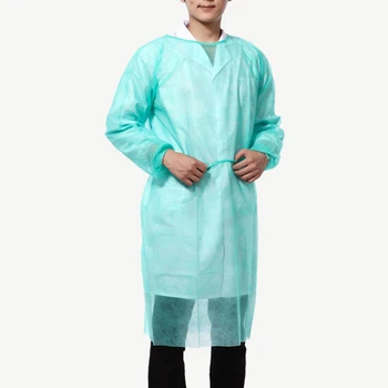 

10pcs/set Disposable Isolation Clothes Green Non-woven Dust-proof Security Protection Suit Surgical Suit Isolation Gown Set