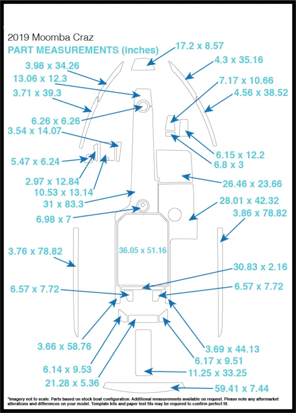 Moomba Craz Cockpit Pad лодка EVA Тиковый настил 1/" 6 мм