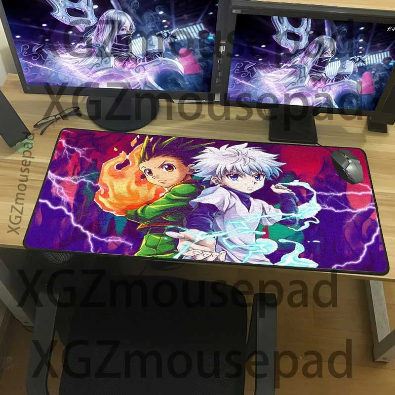 XGZ Custom Large Computer Desk Mat Black Lock Edge Hunter GON FREECSS Gaming Mouse Pad Rubber Non-s