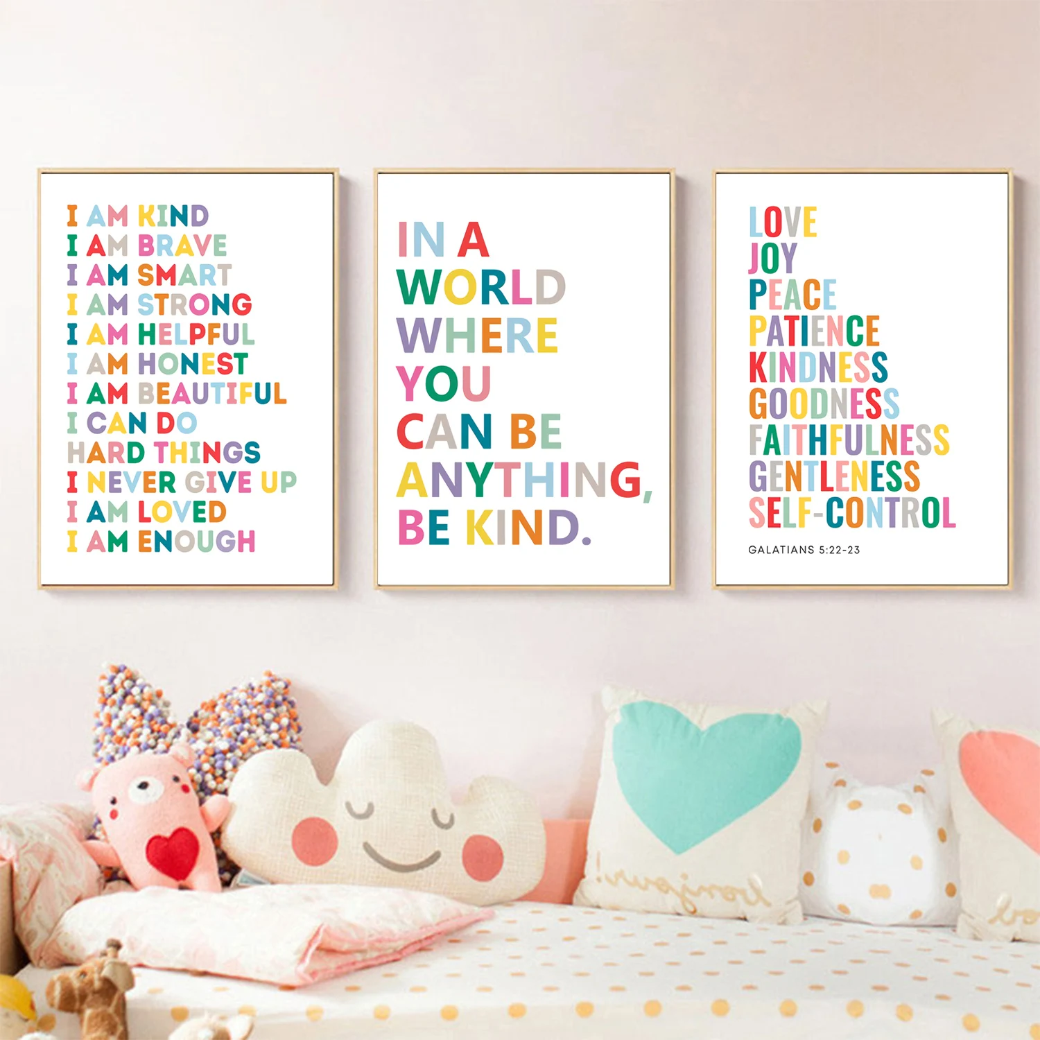 Kids Room Decor Daily Affirmations Pillow Self-care Decorative