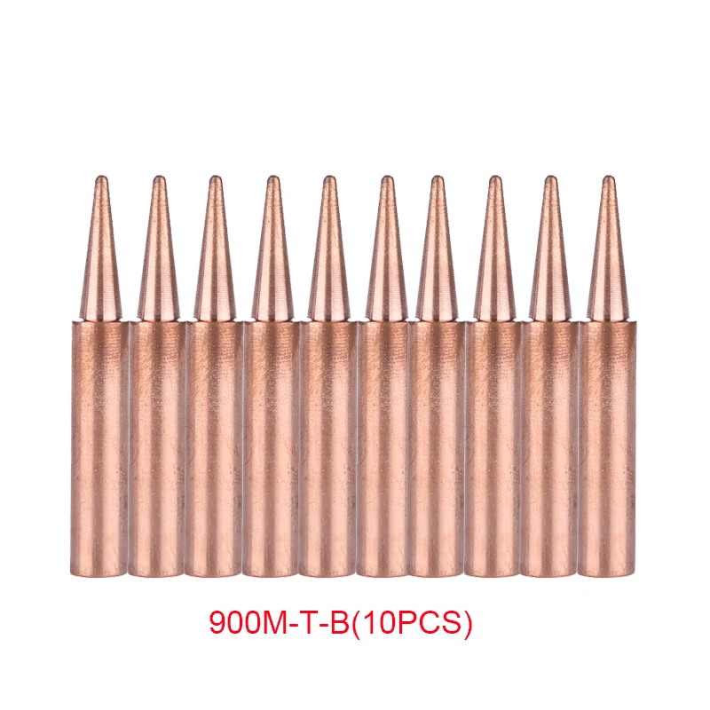 Soldering Iron 10PCS/Lot Copper Solder Iron Tip 900M-T-K/SK/I/IS/B/1C/2C/3C/4C/0.8D/1.2D/1.6D/2.4D/3.2D/SB for 936 Soldering Tool