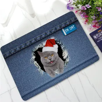 

4 types Cat Dog Cowboy Personality Rubber Carpet Mat 3D Animal Mat Bath Mats Bathroom Carpets Non-slip Rug