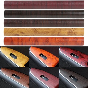 

30*100cm PVC Wood Grain Textured Car Interior Decoration Stickers Waterproof Furniture Door Automobiles Vinyl Film Car-Styling