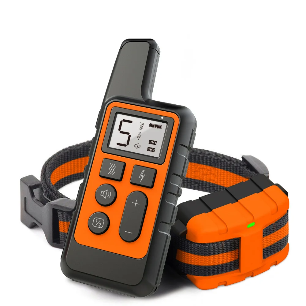 Electric Dog Training Collar Waterproof Remote Control Rechargeable 500m Shock Vibration Sound pet dog training collar