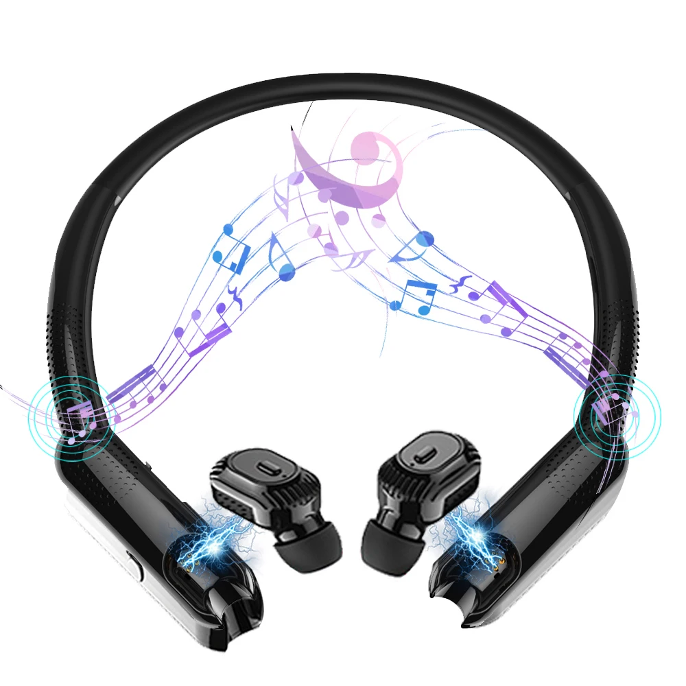 

XG10 2 in 1 TWS Bluetooth Headset Portable Neck sound HiFi Sports Wireless Headphones Noise Reduction Gaming Speaker Headset