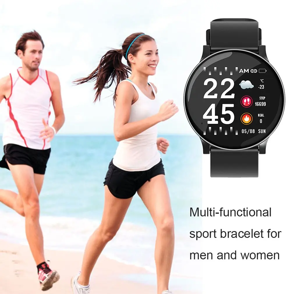 W8 Смарт-часы с монитором сердечного ритма, Погодный прогноз, фитнес-часы с напоминанием о звонках, водонепроницаемый спортивный браслет для мужчин и женщин