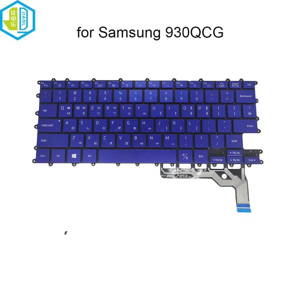 Teclado Backlight para Laptop Blue Keycaps Samsung Galaxy Book Flex Np930qcg-k02cn Nt930qcg 930qcg Reino Unido Coreano Alemanha