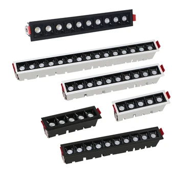 새로운 LED 라인 Downlight Recessed 사각형 그릴 천장 조명 10W 20W 30W AC85 ~ 265V LED 스포트 라이트 홈 숍 장식 생활