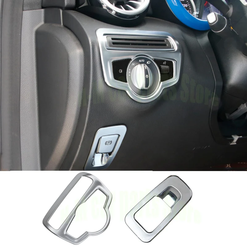 

For Mercedes Benz C E GLC Class C260L C200L E300L GLC260L Car Light Control Panel Trim Cover Sticker Accessories Car Styling