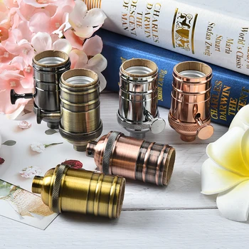 

Vintage Lamp Socket E27 Screw Bulb Base Industrial Retro Pendant Fittings Lustre Lampholders Fixture Aluminum Lamp Holder