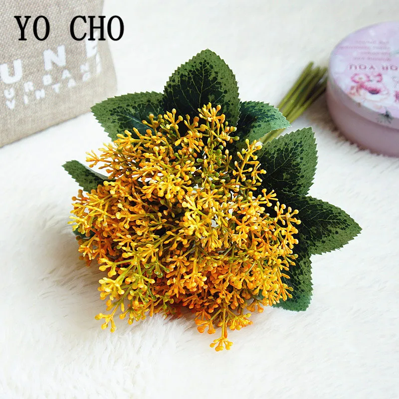 Yo Cho Artificial Plants Green Rice Spike Grass Plastic Fake Grass