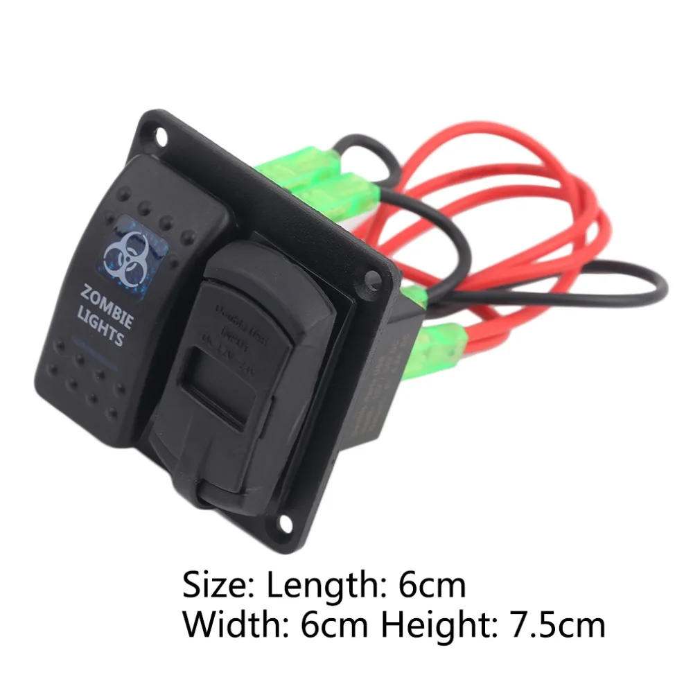 CS-512B1 4.2A IP65 авто лодка морской алюминиевый выключатель доска двойной USB с Вольтметр коммутационная панель