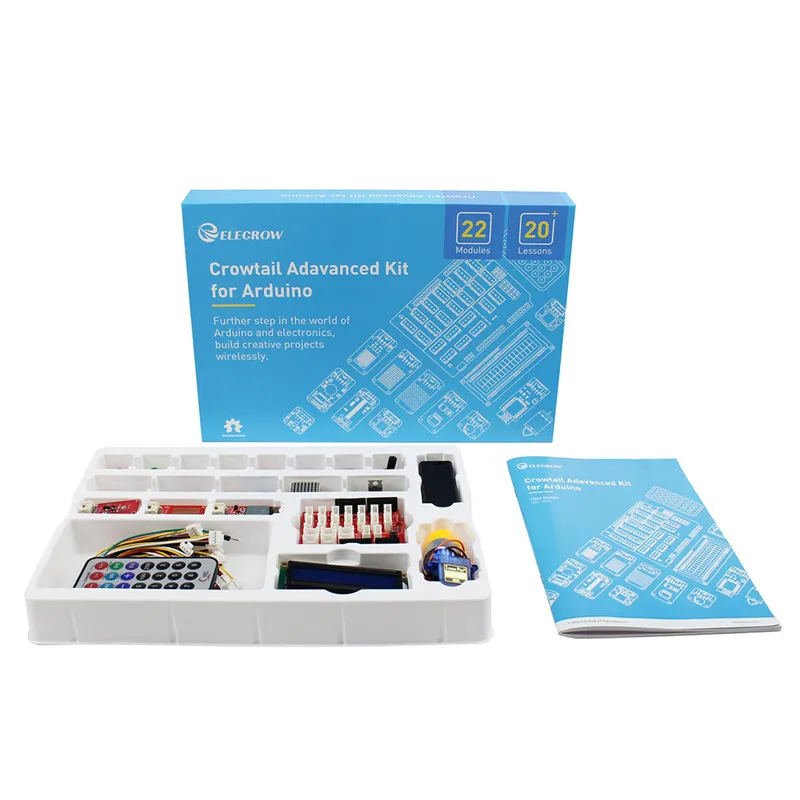 Elecrow Crowtail Advanced Kit For Arduino Starters Kit Diy Maker Programming Leaning Kit With 22 Modules For Building Projects Kit For Arduino Kit Diykit Kits Aliexpress